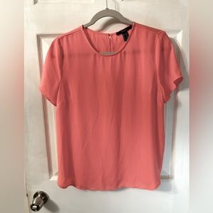 Hot pink chiffon top